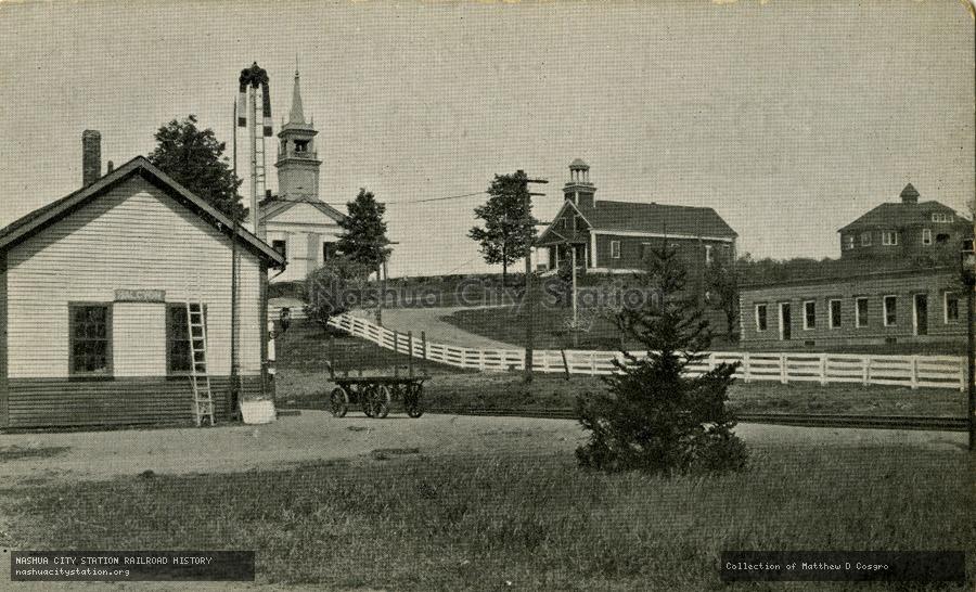 Postcard: Public Buildings and Creamery, East Andover, New Hampshire
